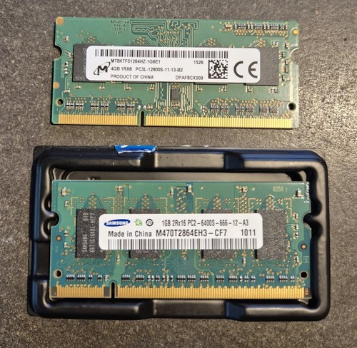 Laptop ram dimm 1x 4 - 2x, gb